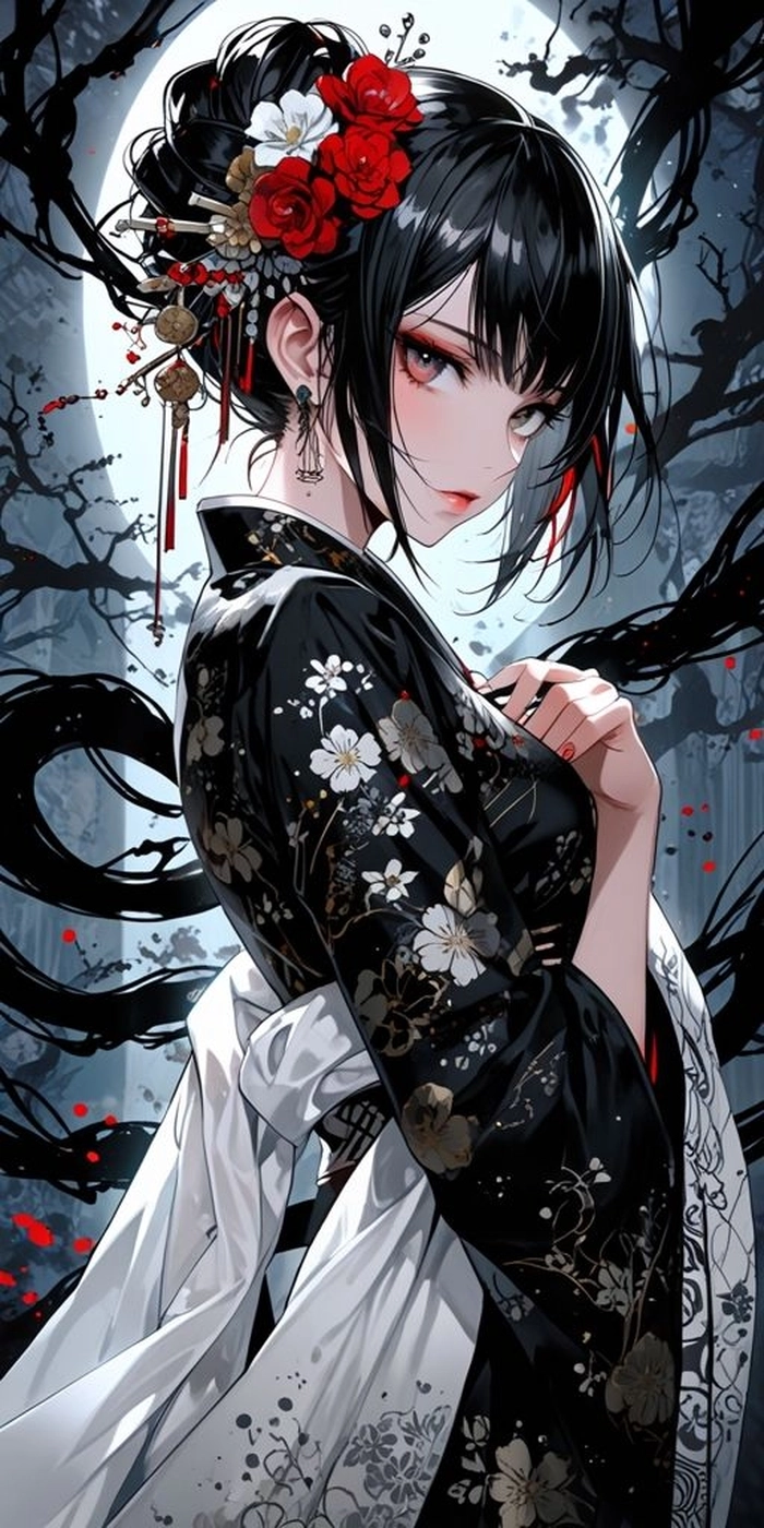 Ảnh Anime nu toc den