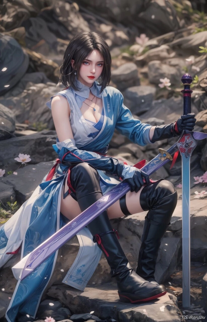 Ảnh Co Nhu Tuyet cầm kiếm