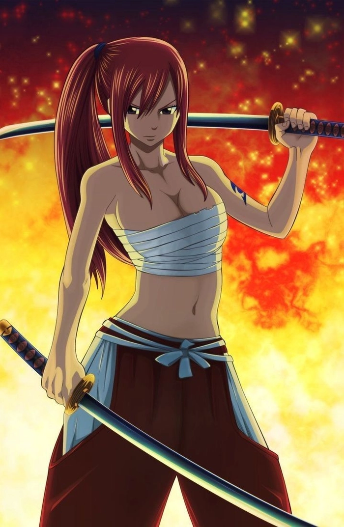 Ảnh Erza Scarlet boc lua