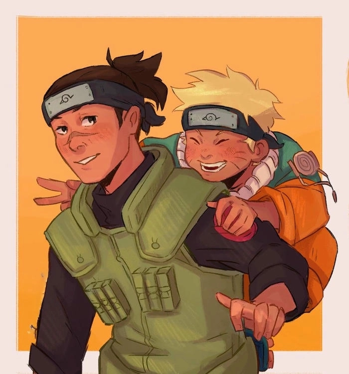 Ảnh Naruto Iruka thoi nho
