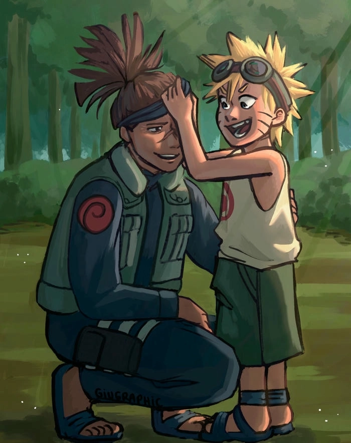 Ảnh Naruto x Iruka cam dong