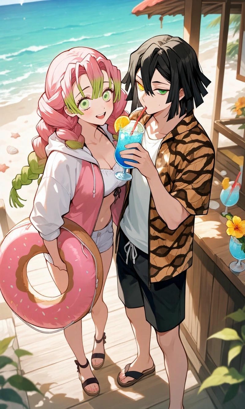 Ảnh Obanai va Mitsuri đáng yêu