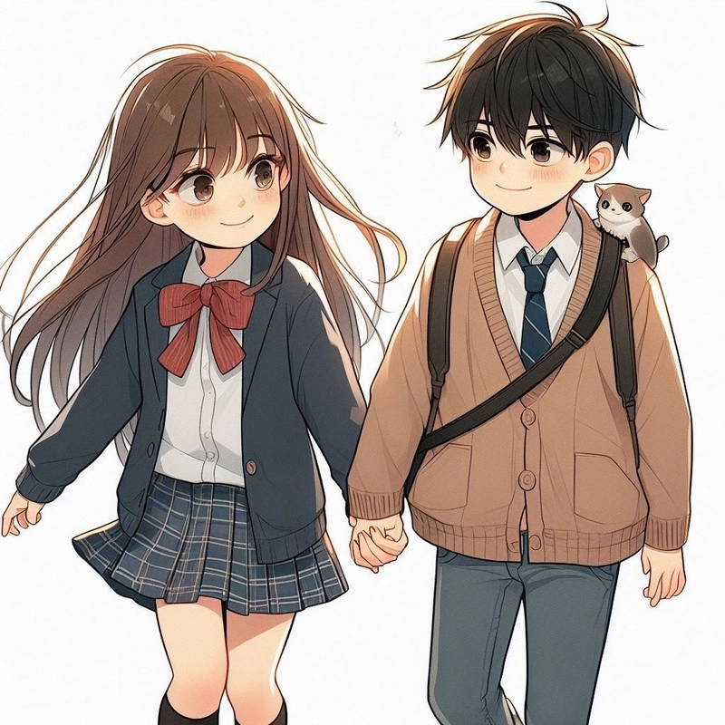 Ảnh anime cặp đôi nắm tay nhau