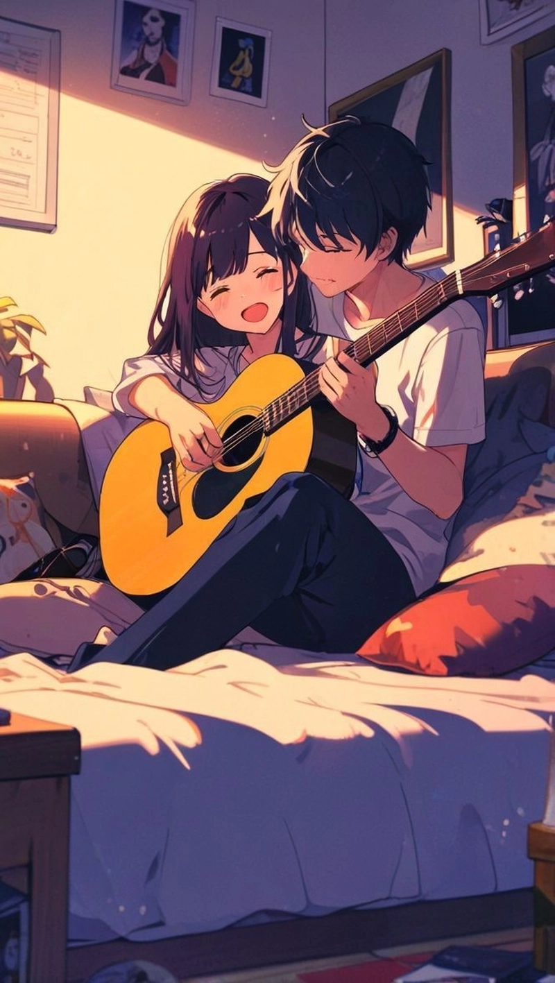 Ảnh anime couple nắm tay