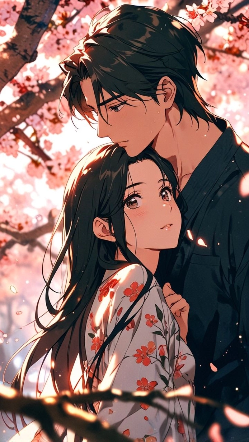 Ảnh anime couple than mat
