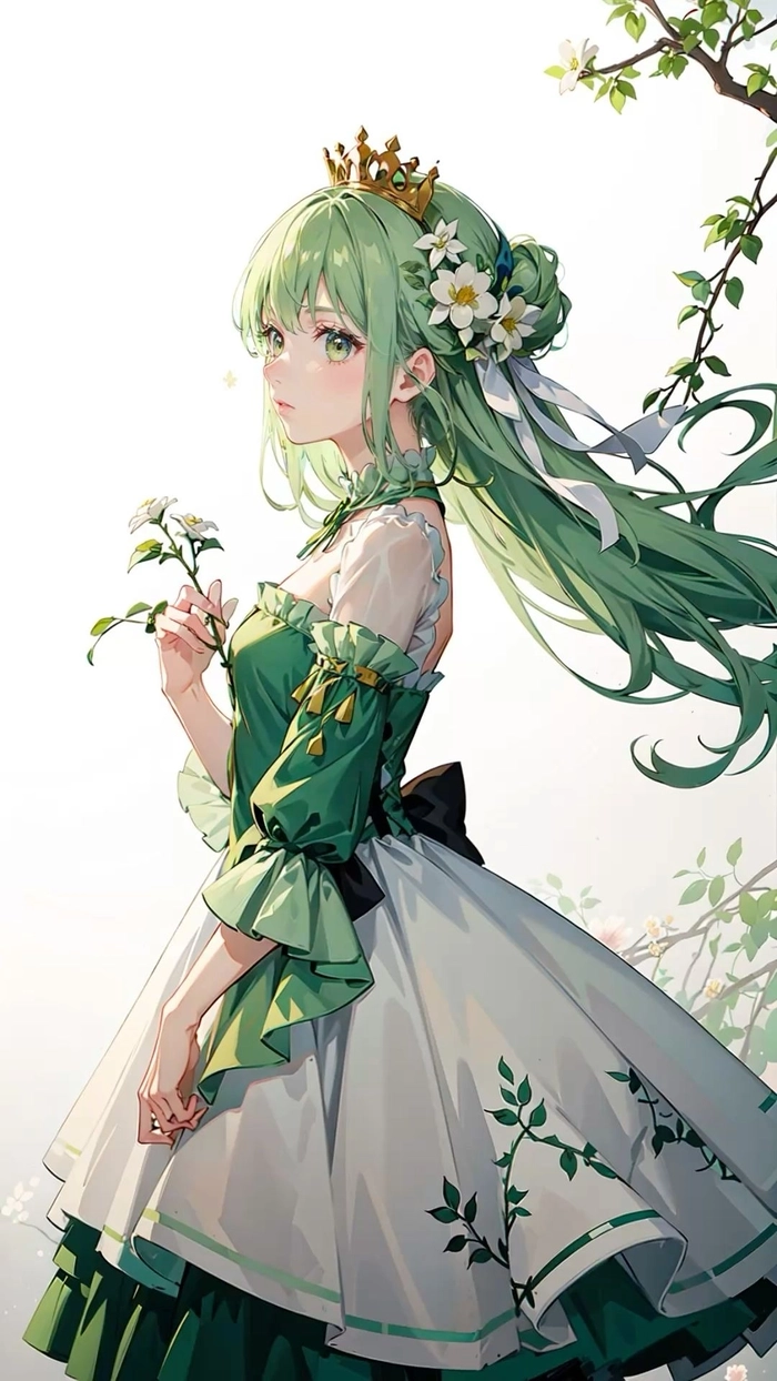 Ảnh anime full hd xanh la