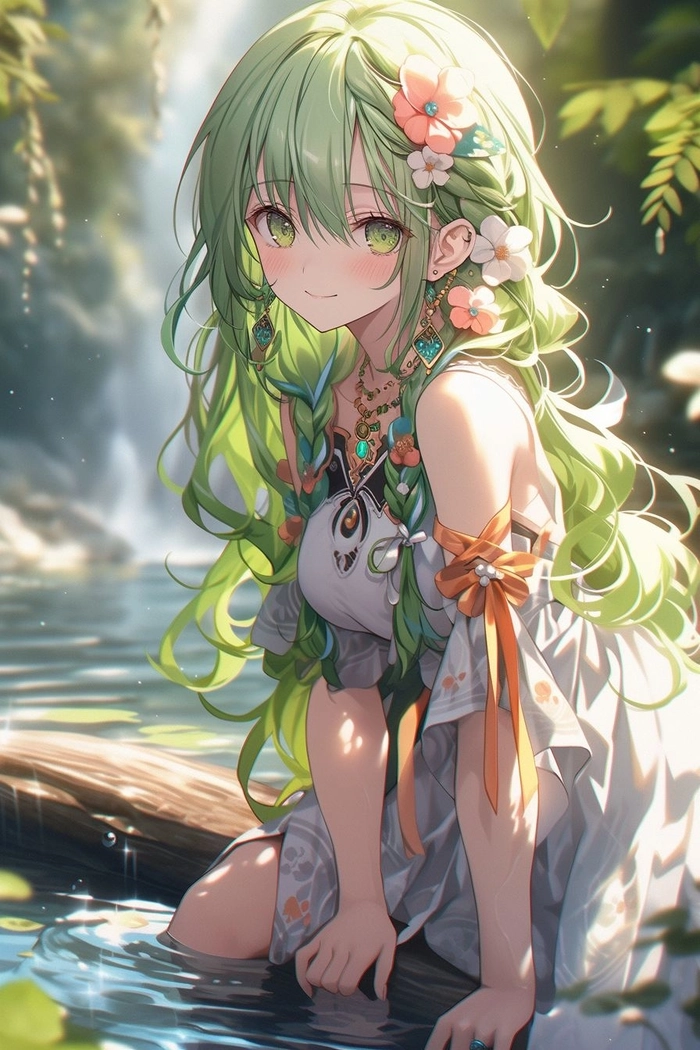 Ảnh anime học đường mau xanh la