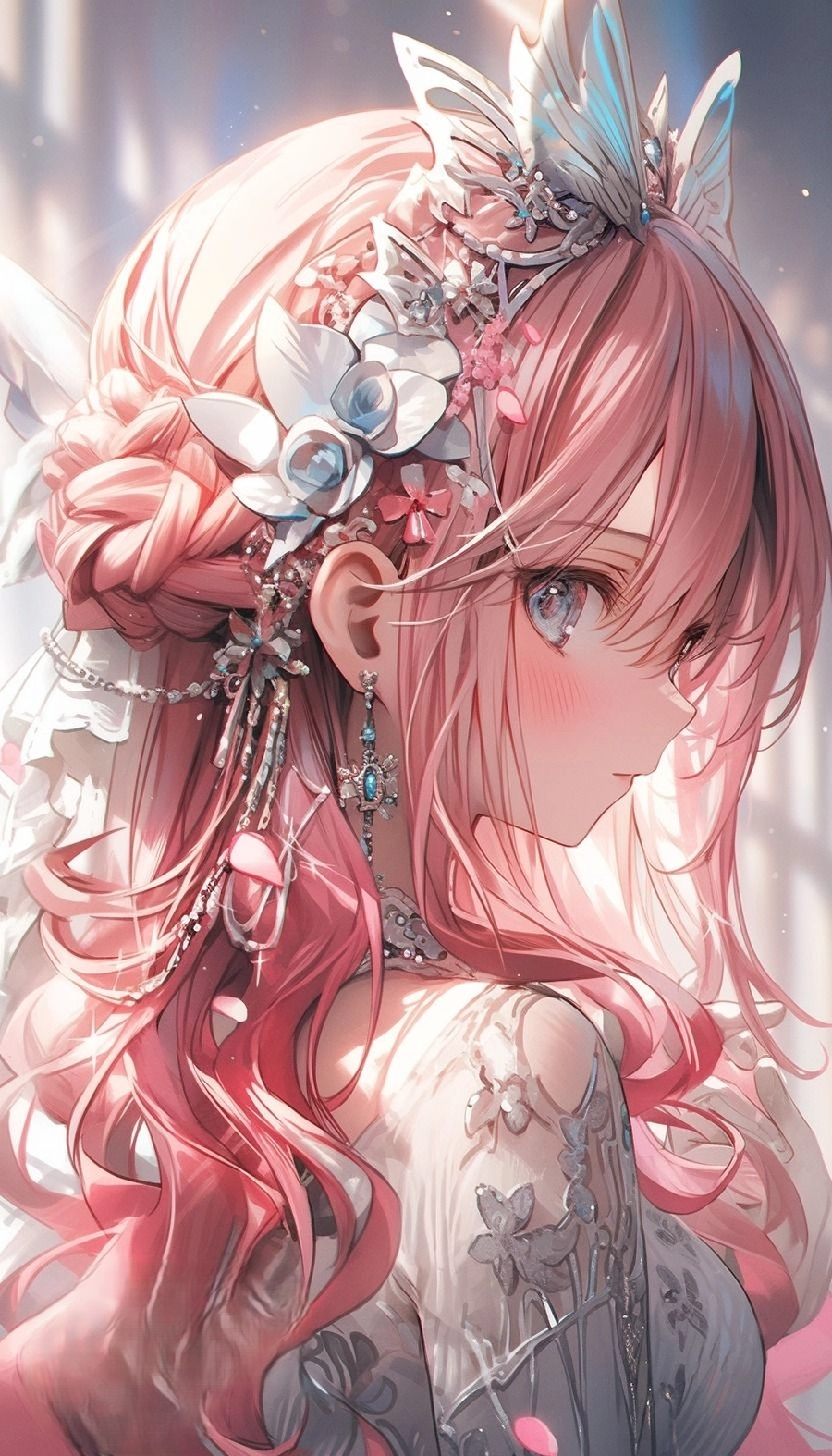 Ảnh anime nu toc hong