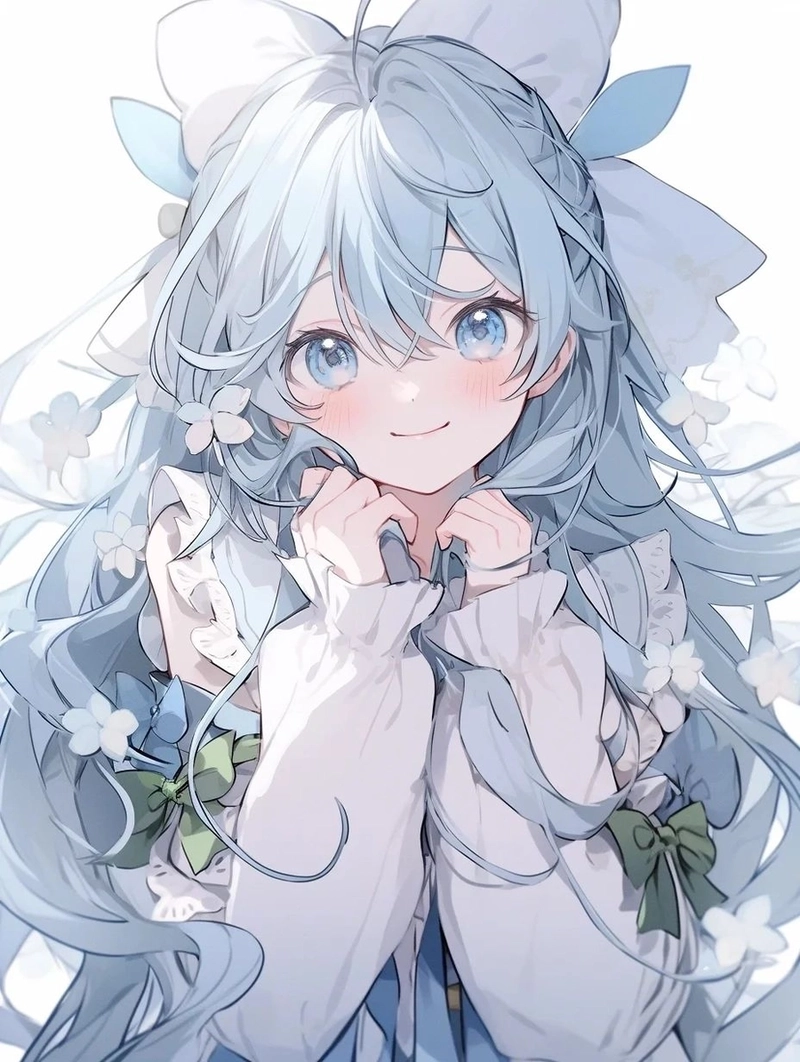 Ảnh anime nu toc xanh dễ thương