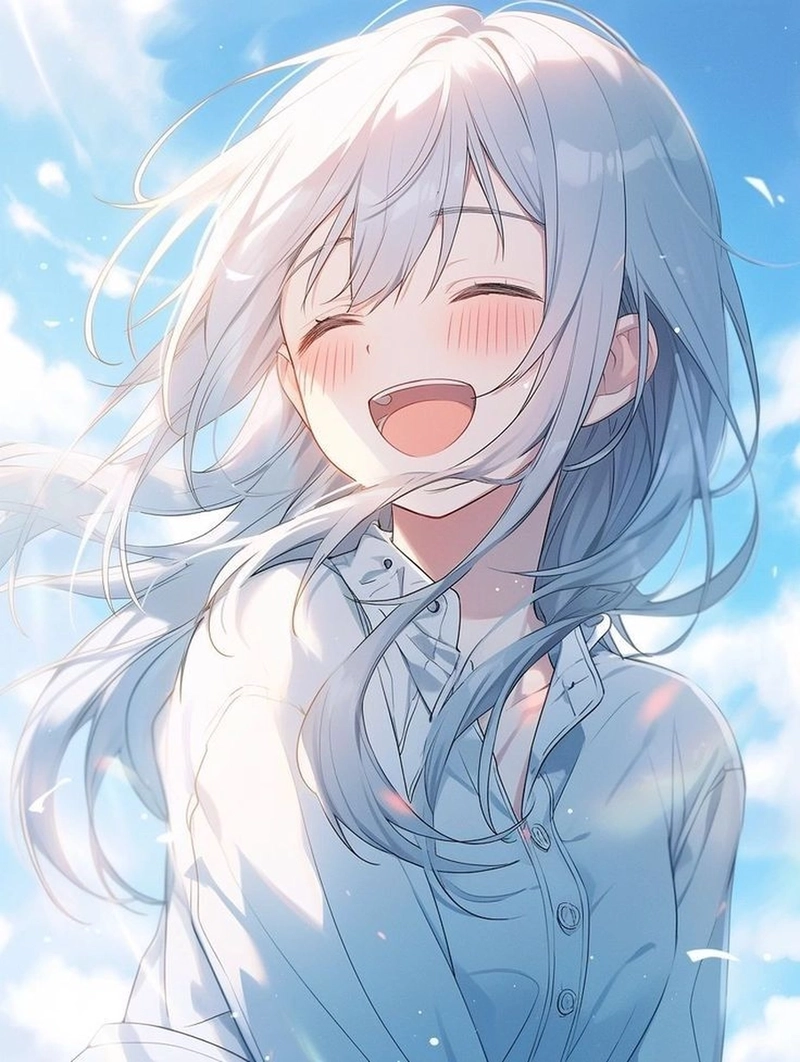 Ảnh anime nu toc xanh