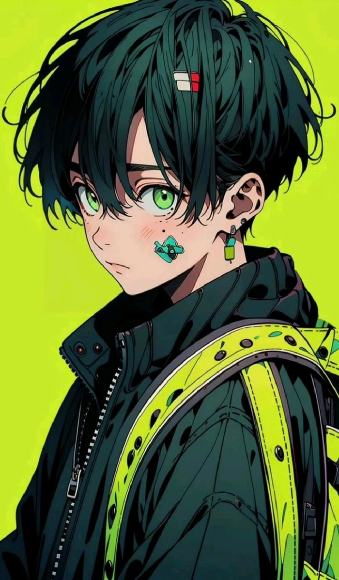 Ảnh anime toc xanh la