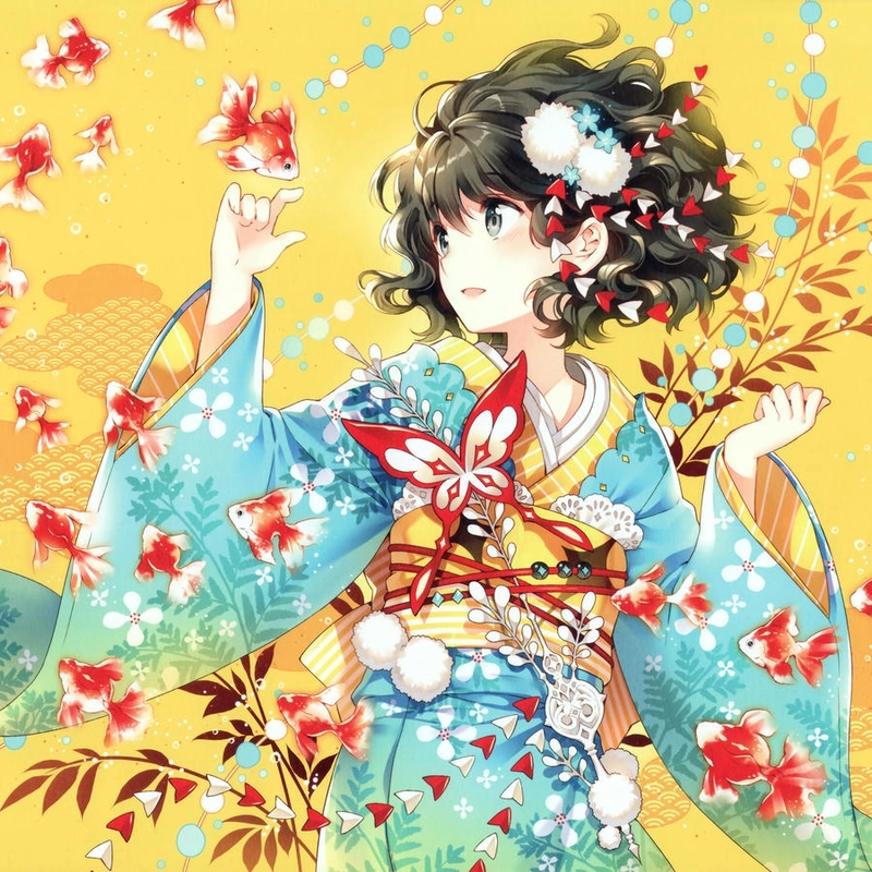 Ảnh anime xinh xắn mac kimono