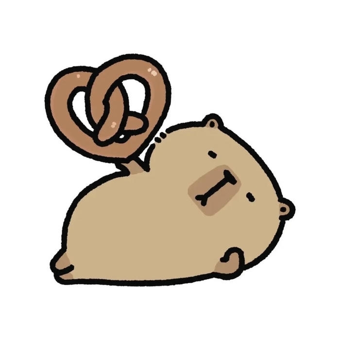 Ảnh capybara chibi đáng yêu hop làm avatar