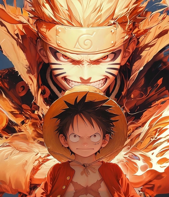 Ảnh chiến đấu Naruto x Luffy