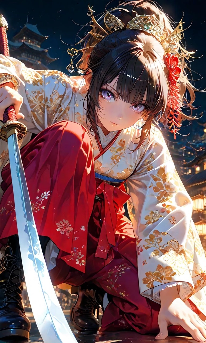 Ảnh girl Anime toc den