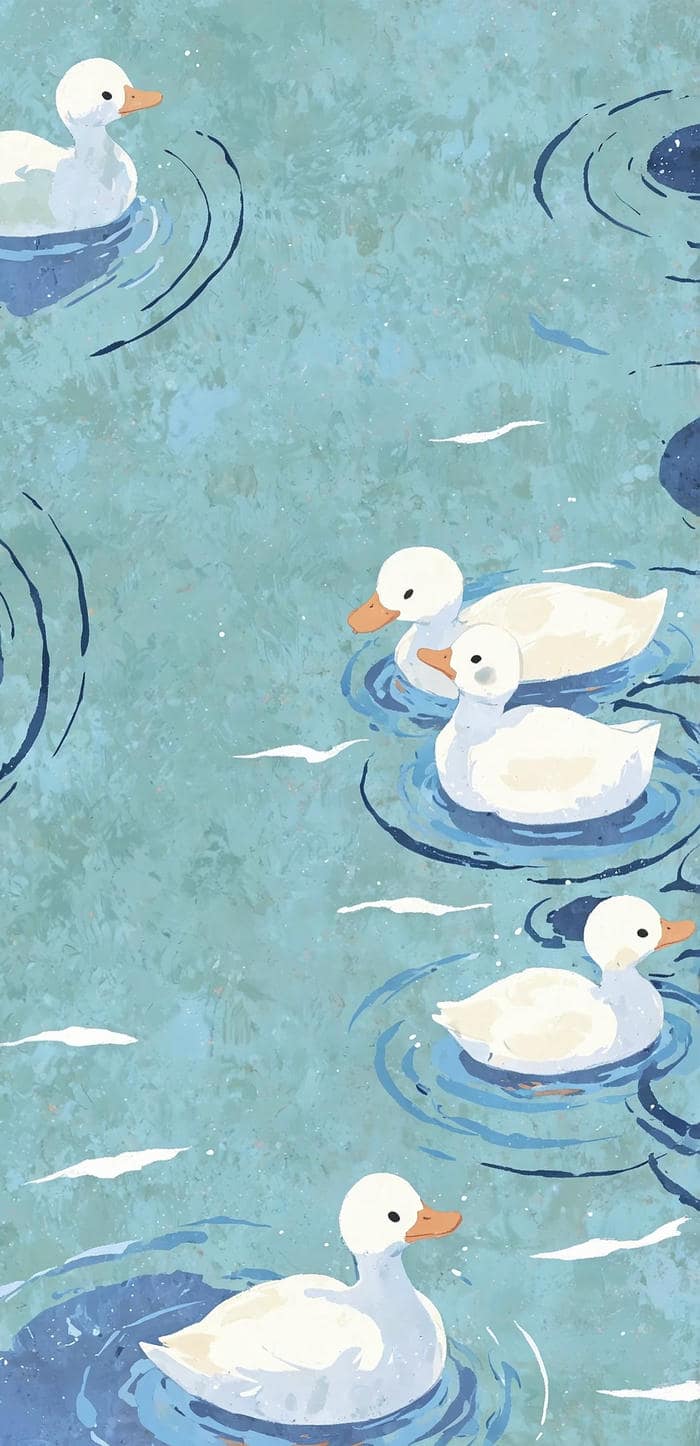 Ảnh hình nền chibi cute chu vit boi