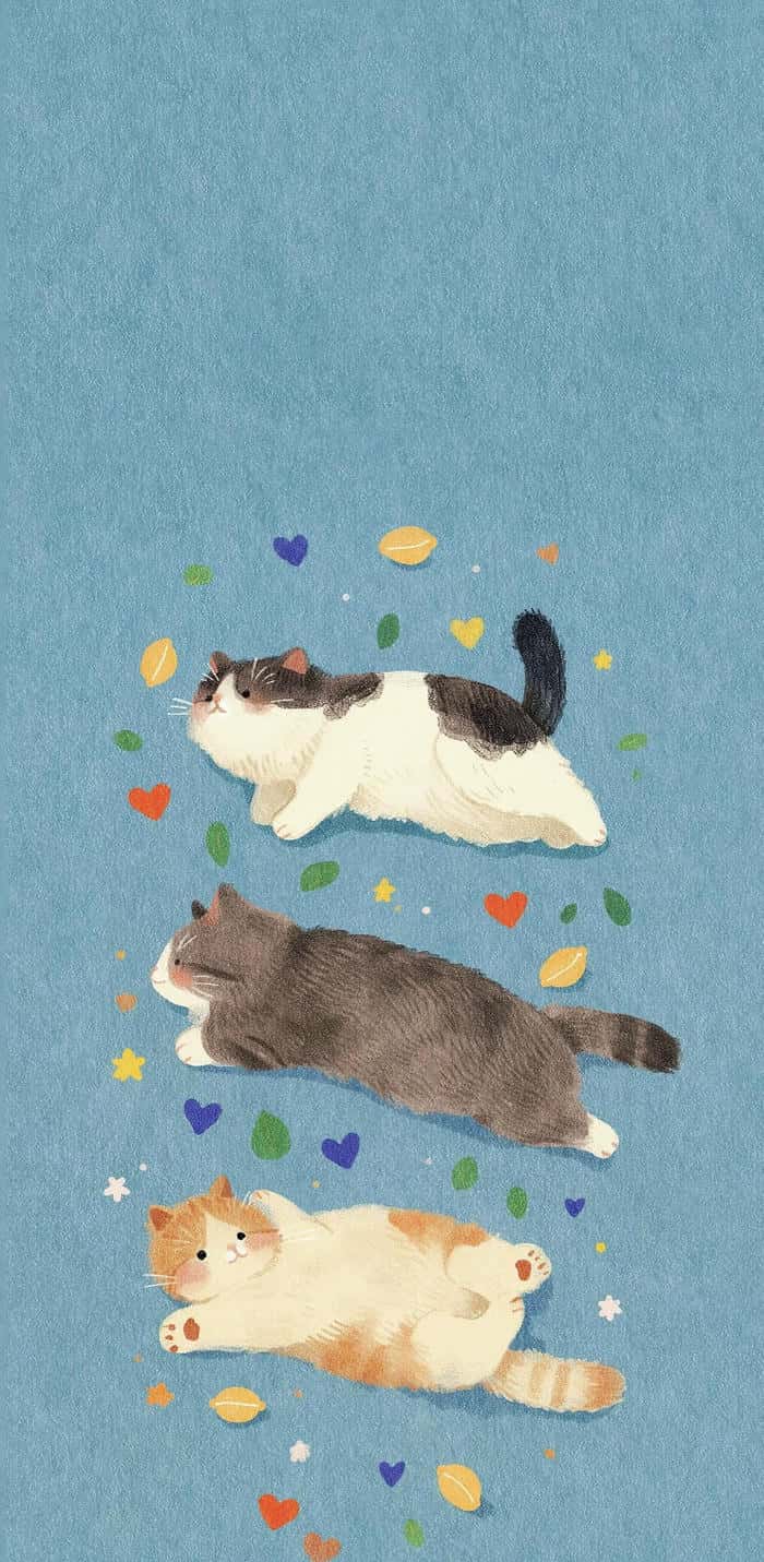 Ảnh hình nền chibi cute co hieu ung do hoa bắt mắt