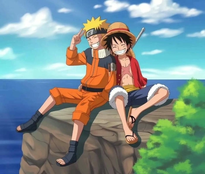 Ảnh hoạt hình Naruto x Luffy