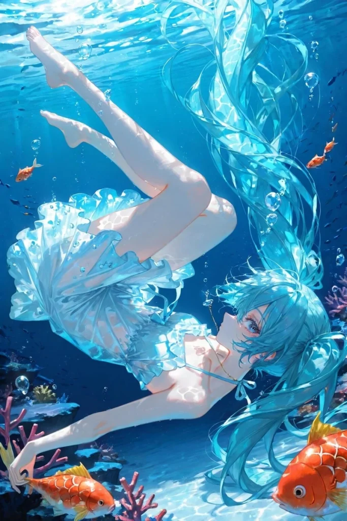 Tải Ngay 236+ Ảnh Anime Nữ Tóc Xanh Siêu Đẹp Làm Hình Nền