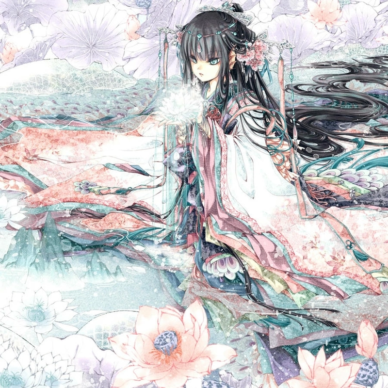 Anime mac kimono dễ thương