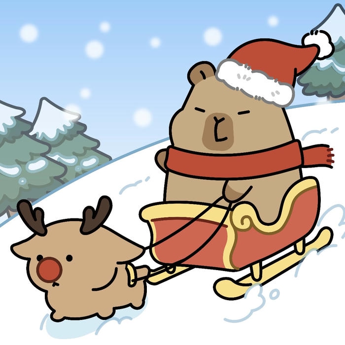 Bức ảnh capybara chibi nhin la thay de men