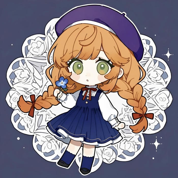 Chibi nu dễ thương mac do hoc sinh