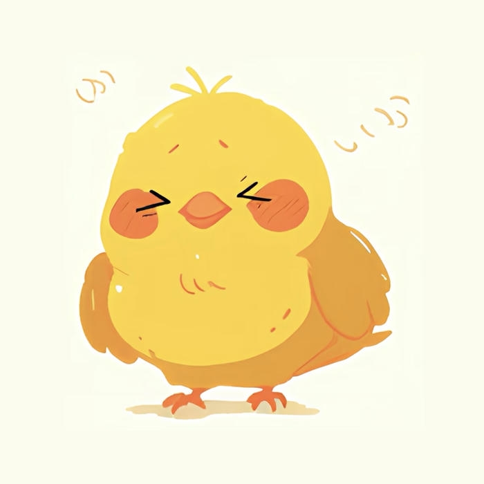 Con ga chibi minh hoạ sinh dong