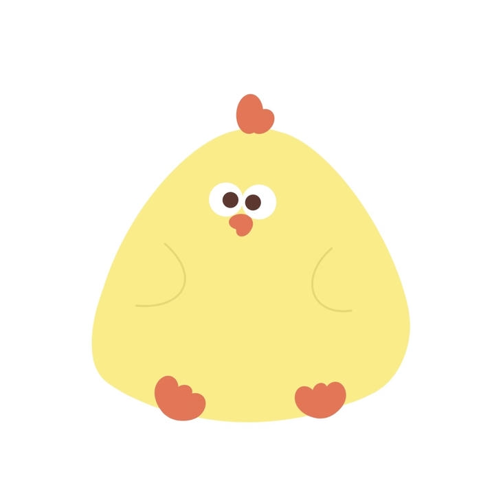 Con ga chibi voi biểu cảm vui nhon