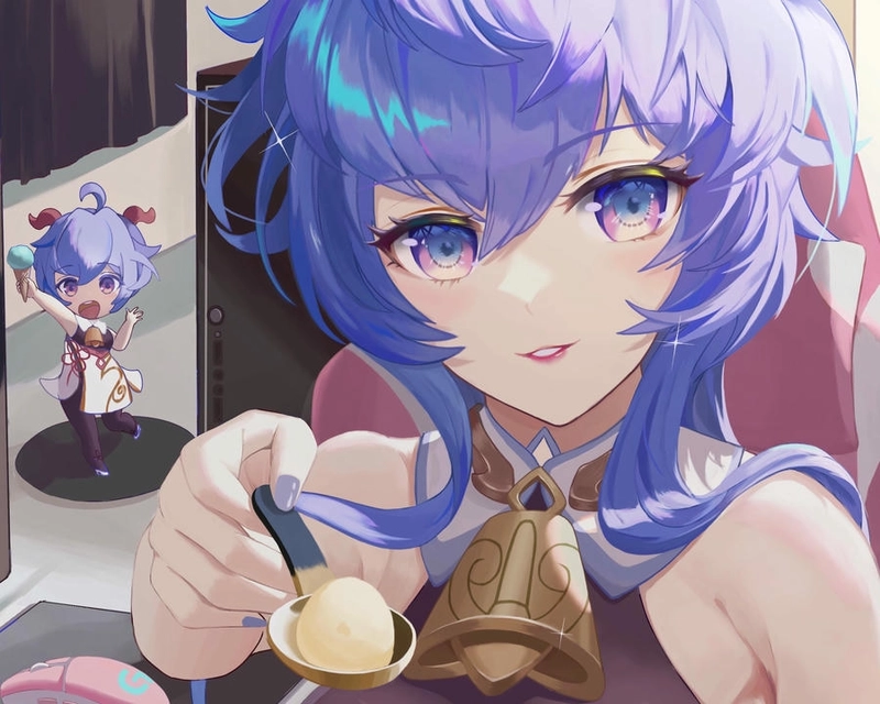 Hình Ganyu ngọt ngào de men