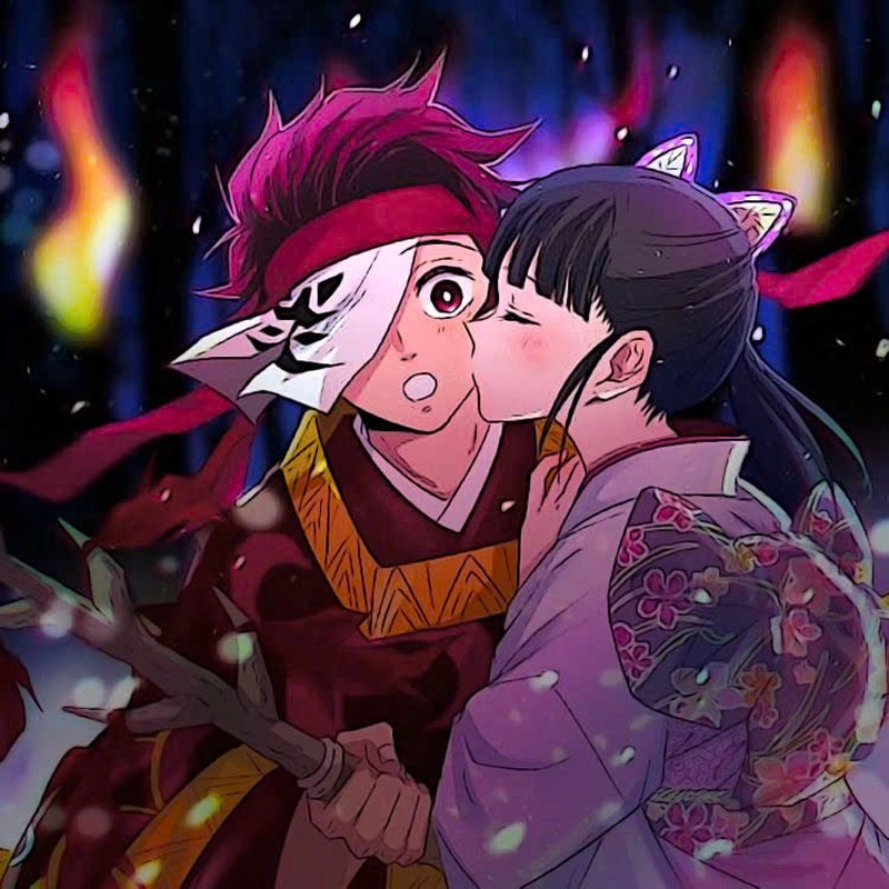 Hình Kanao va Tanjiro anime cute