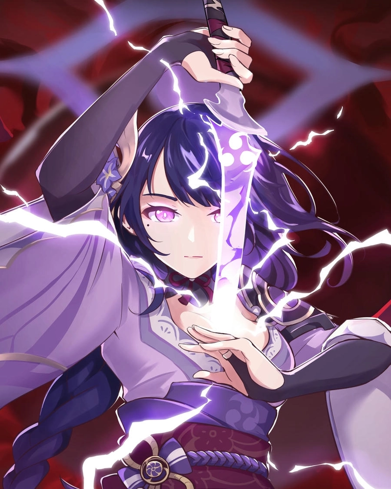 Hình Raiden Ei kawaii