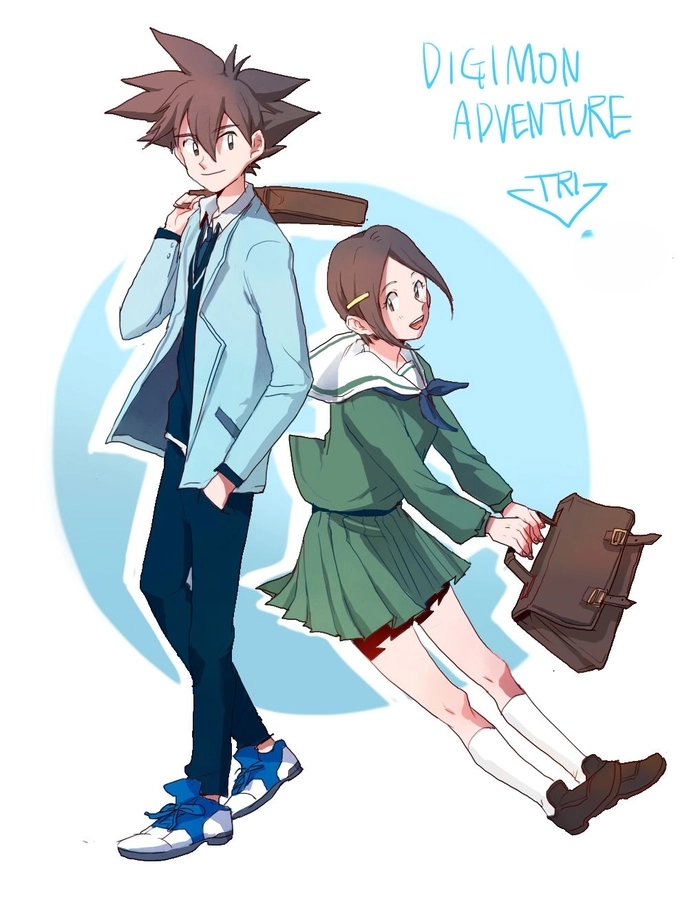 Hình Taichi x Hikari cute dễ thương