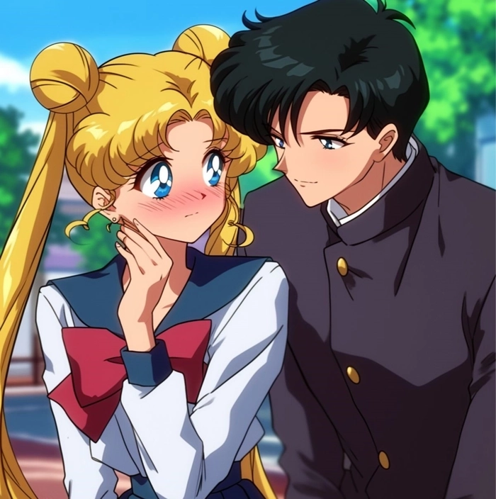 Hình Usagi va Mamoru đẹp lung linh