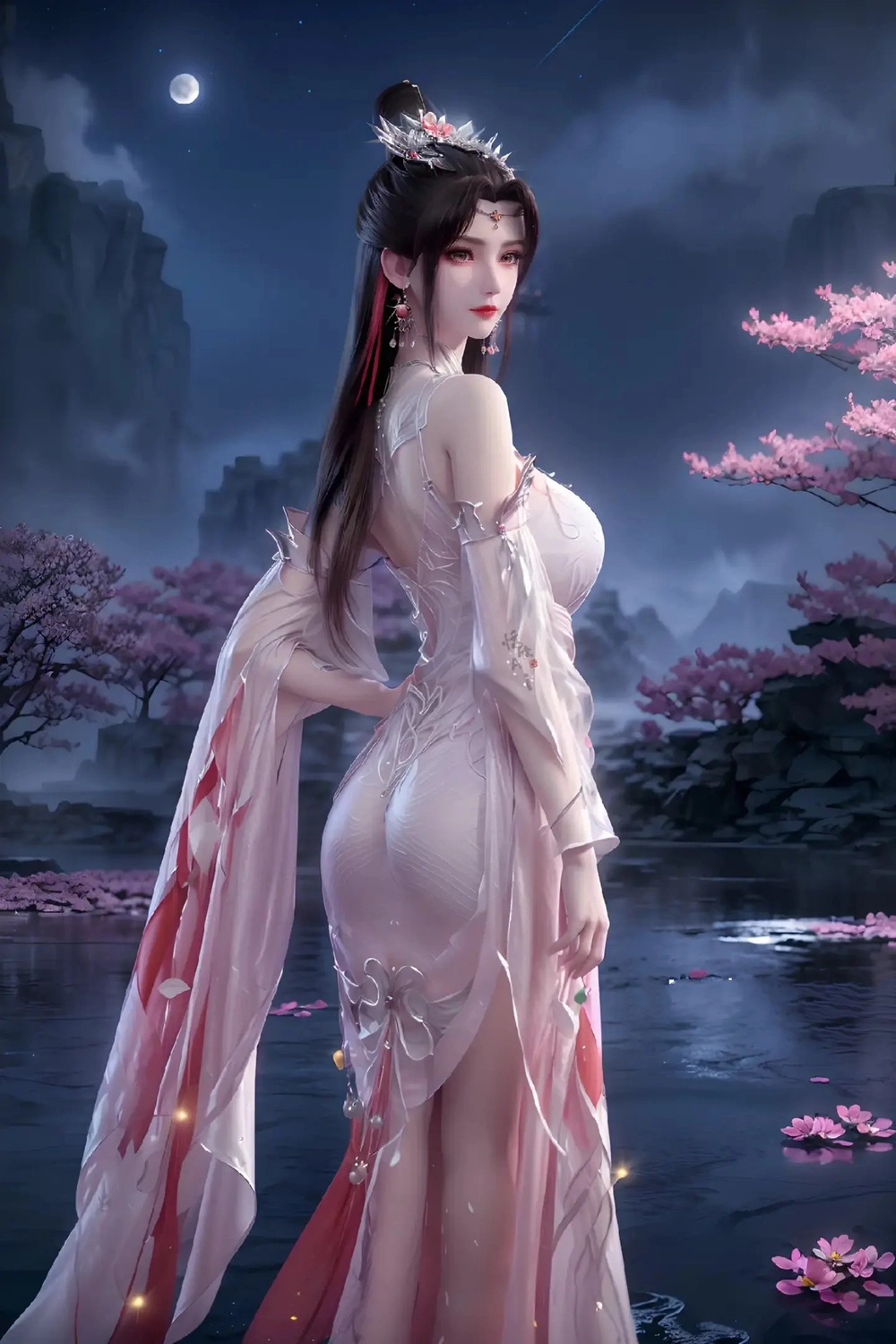 Hình ảnh Lieu Mi sau lung