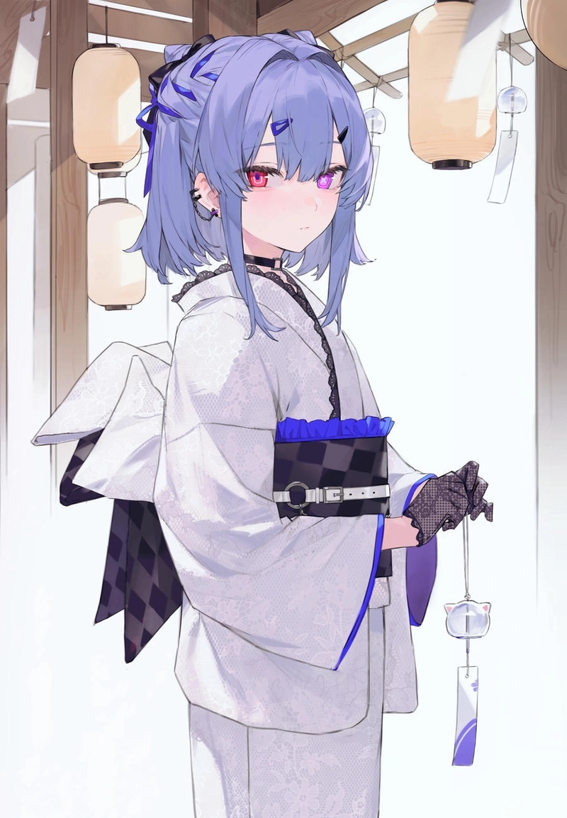 Hình anime mac kimono kieu cute