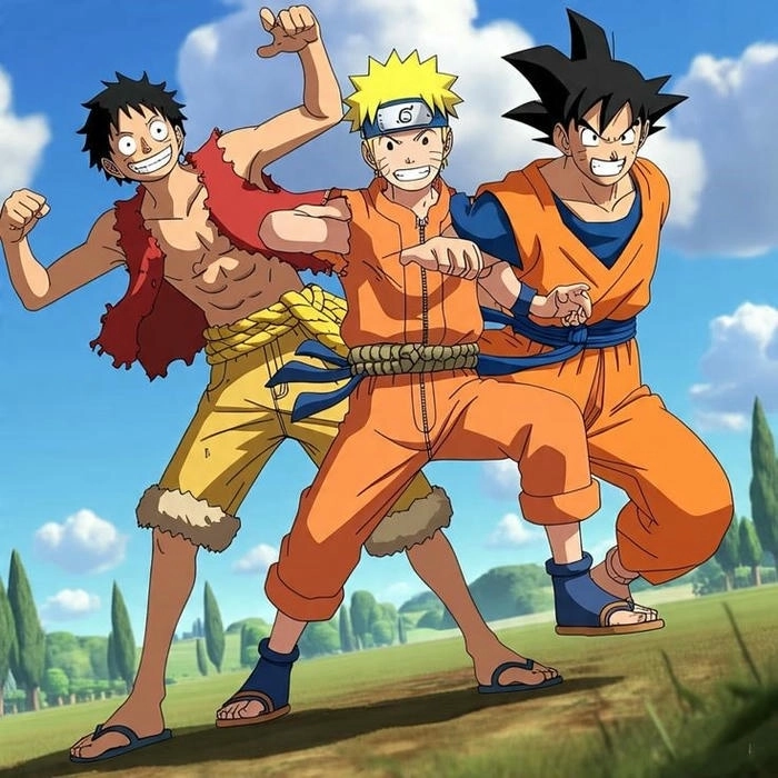 Hình cap Naruto x Luffy
