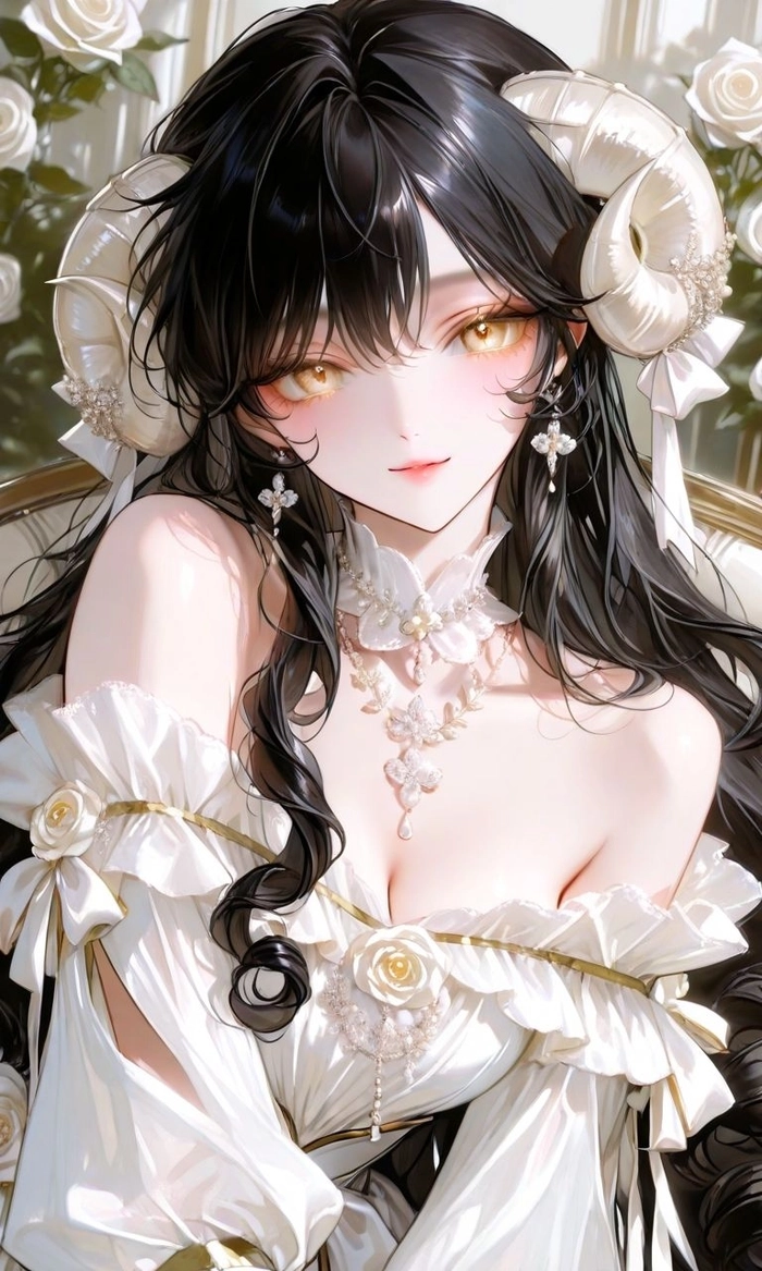 Hình nền toc den Anime girl