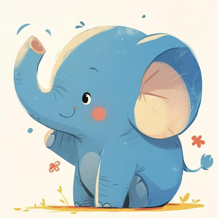 Hình voi chibi tao cảm giác rất dễ thương