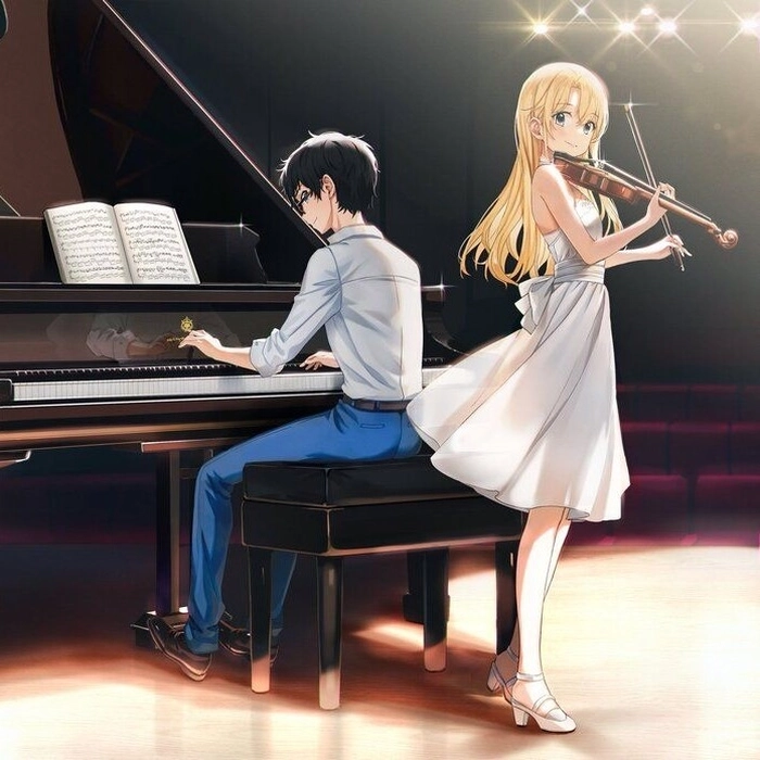 Kaori va Kousei cute lang man