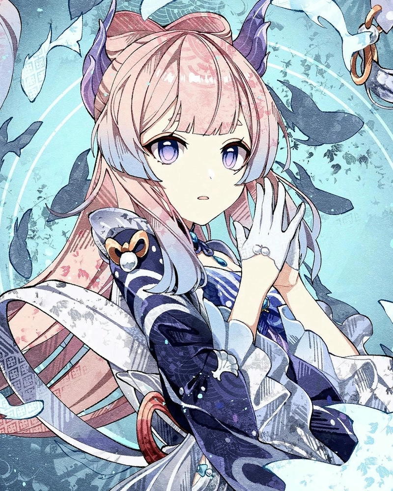 Sangonomiya Kokomi xinh xắn dễ thương