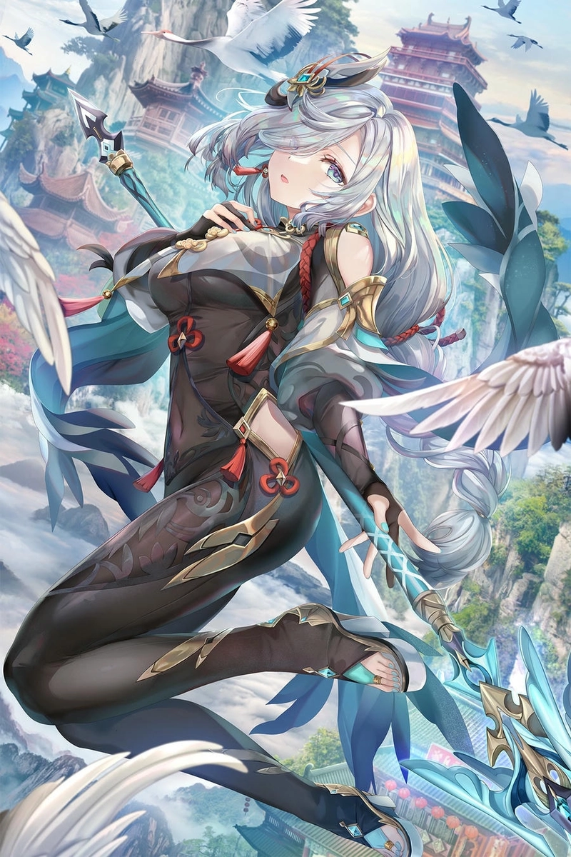 Shenhe dễ thương tinh nghịch