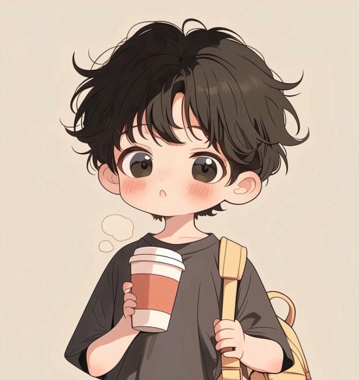 anh anime nam chibi cảm giác vui tuoi