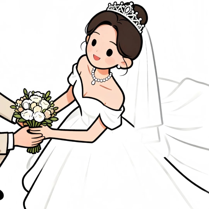 anh co dau chu re anime khong gian trang trong