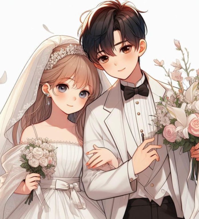 anh co dau chu re anime khung hình dịu nhẹ