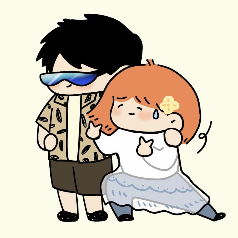 chibi cặp đôi phong cách hoạt hình ngộ nghĩnh