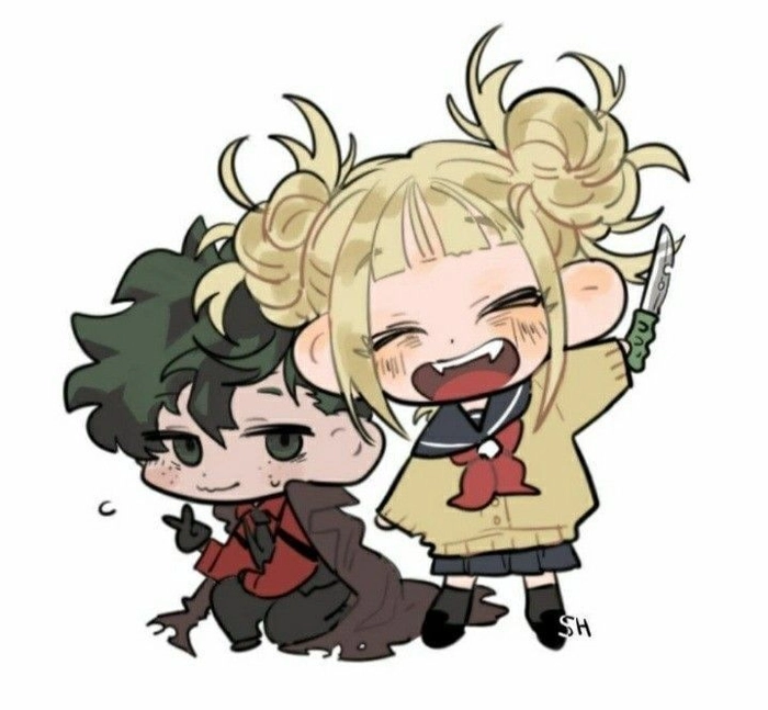 deku x himiko chibi dễ thương