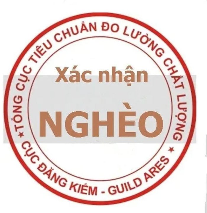 giay trung nhan meme ngheo hai bua