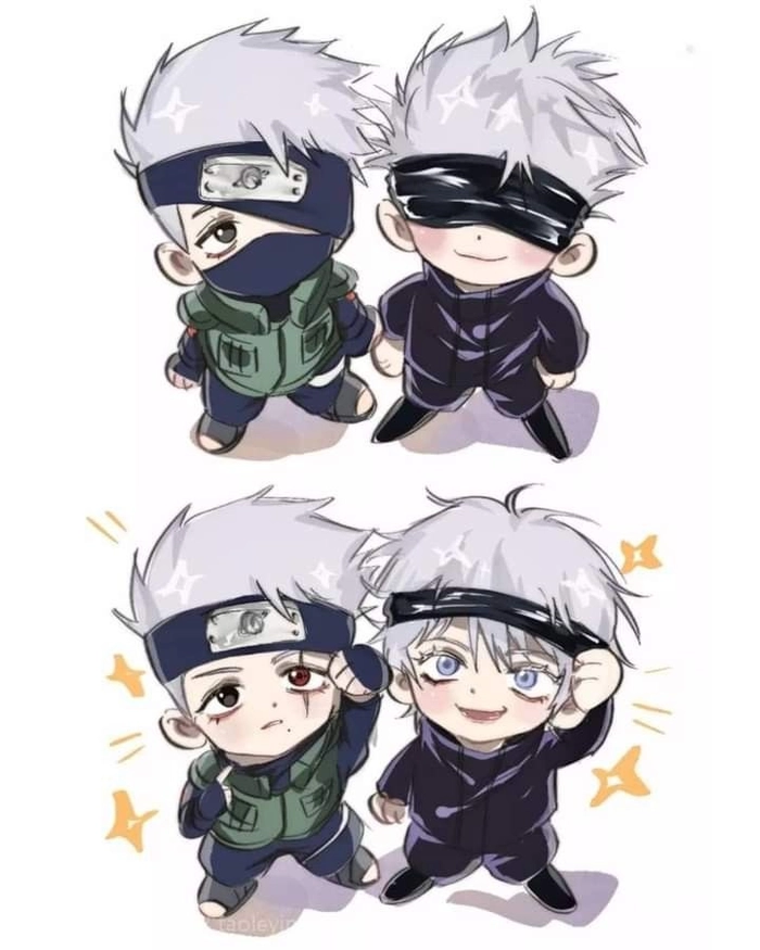 gojo x kakashi chibi