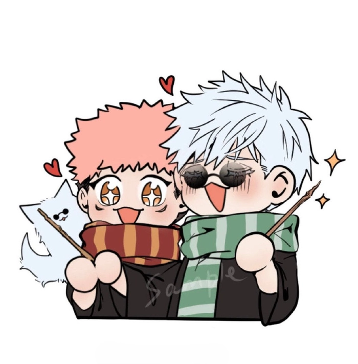gojo x yuji chibi dễ thương