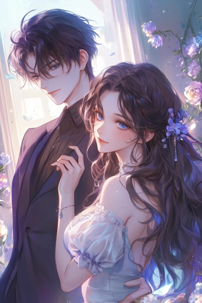 hình anime couple đáng yêu